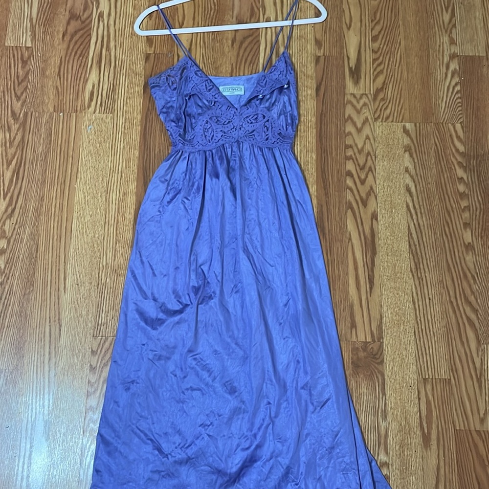 Vintage Lily of France Satin Purple Gown